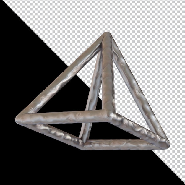 Forma geometrica astratta futuristico metallo argilla materiale design rendering 3d