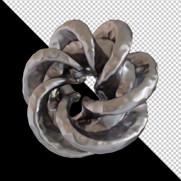 Forma geometrica astratta futuristico metallo argilla materiale design rendering 3d