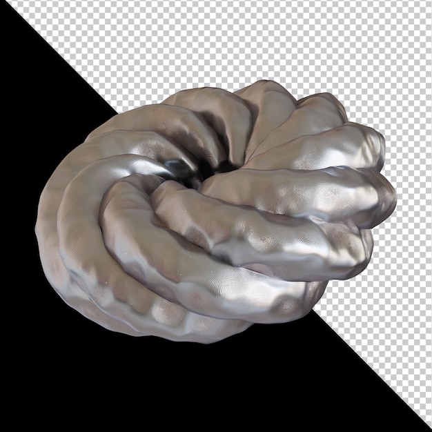 Forma geometrica astratta futuristico metallo argilla materiale design rendering 3d
