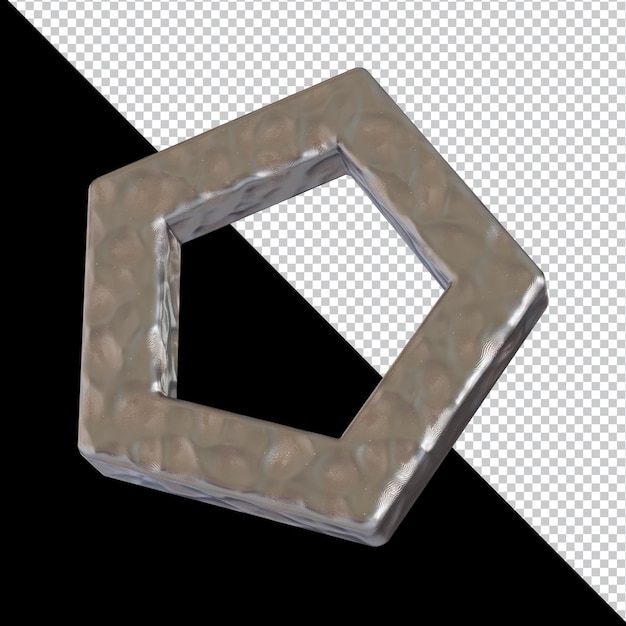 Forma geometrica astratta futuristico metallo argilla materiale design rendering 3d