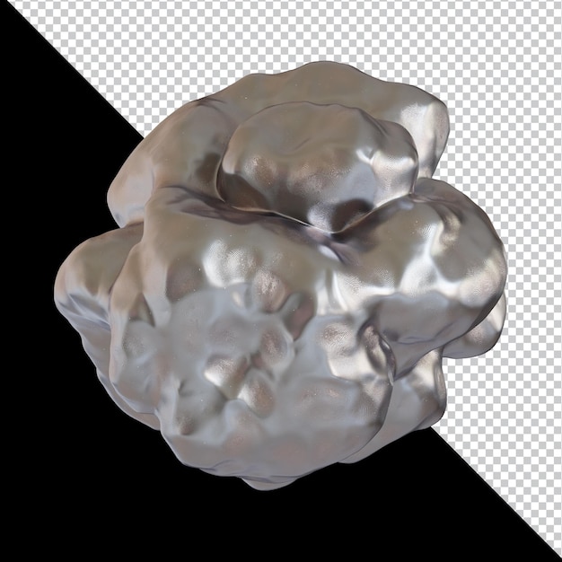 Forma geometrica astratta futuristico metallo argilla materiale design rendering 3d