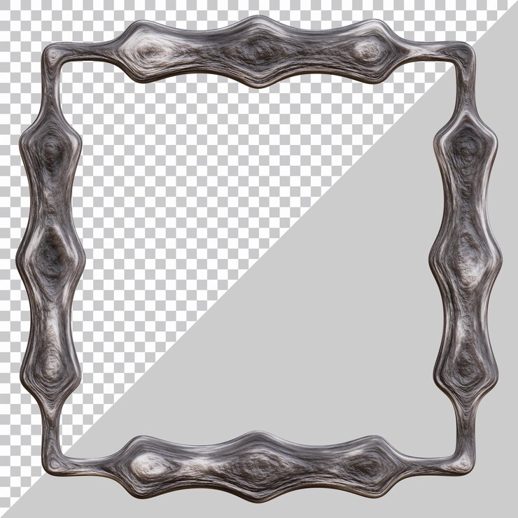 PSD forma geométrica de design de moldura em renderização 3d
