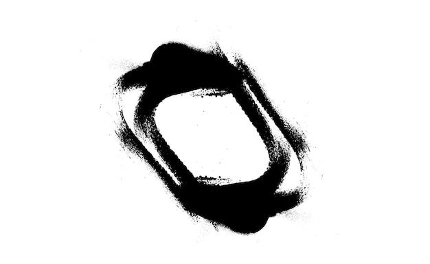Forma geometrica nera con consistenza grunge