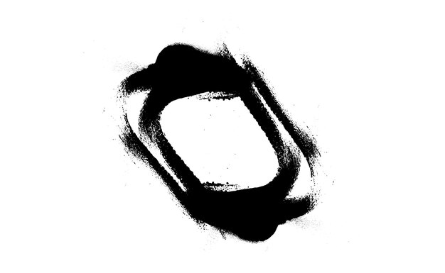 Forma geométrica preta com textura grunge