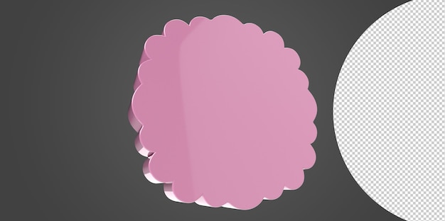 Forma geométrica rosa 3D, Banner, Icono, Insignia, Etiqueta PNG transparente