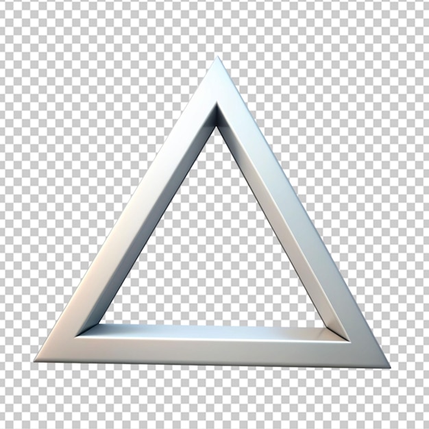 Forma geométrica de triángulo de trazo en fondo transparente