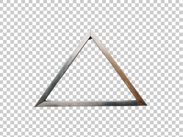 Forma geométrica de un triángulo de trazo sobre un fondo transparente
