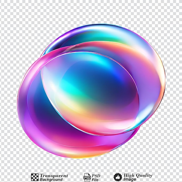 PSD forma holográfica abstrata isolada sobre um fundo transparente