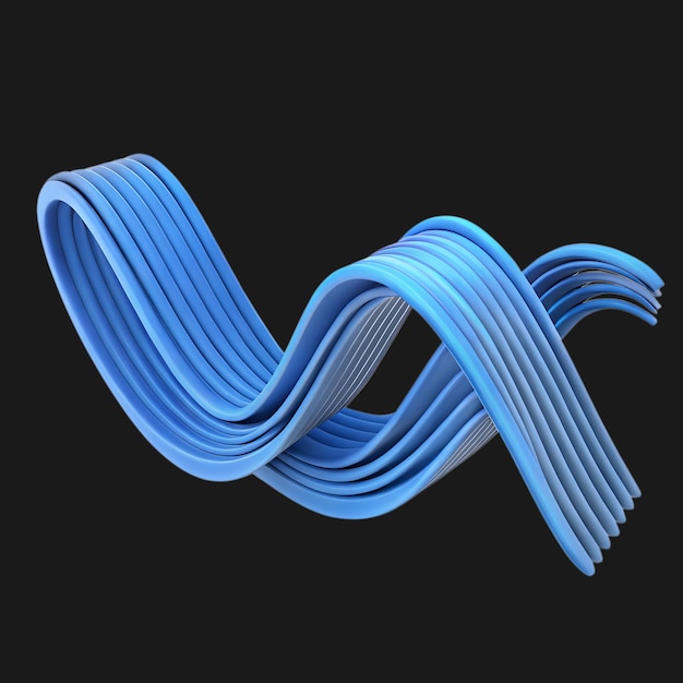 Forma de líneas onduladas en 3D