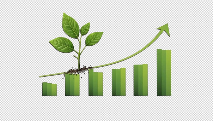 PSD forma de la planta en la tendencia del gráfico de crecimiento