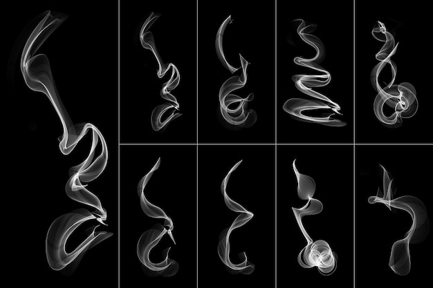 Forma transparente humo blanco abstracto