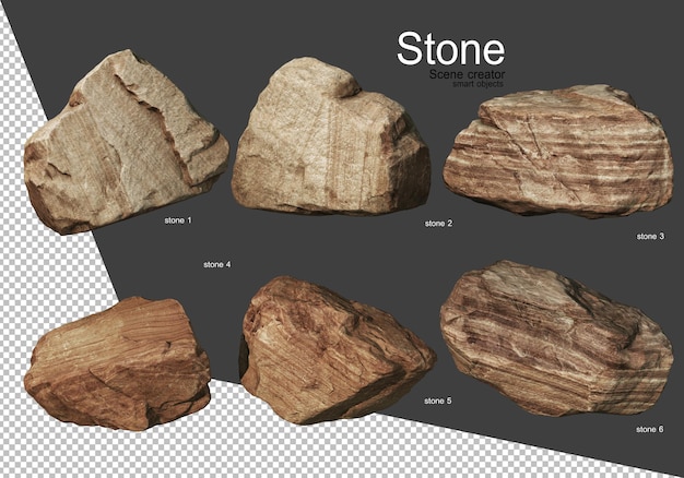 Formación rocosa de diferentes formas.