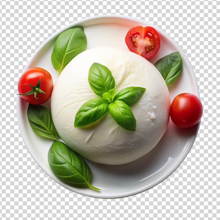 PSD formaggio di mozzarella isolato su sfondo trasparente