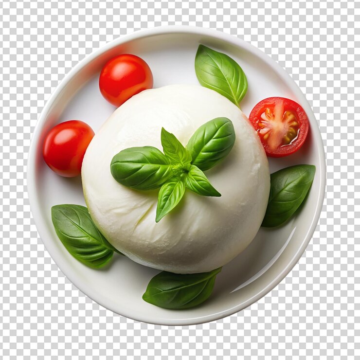 PSD formaggio di mozzarella isolato su sfondo trasparente