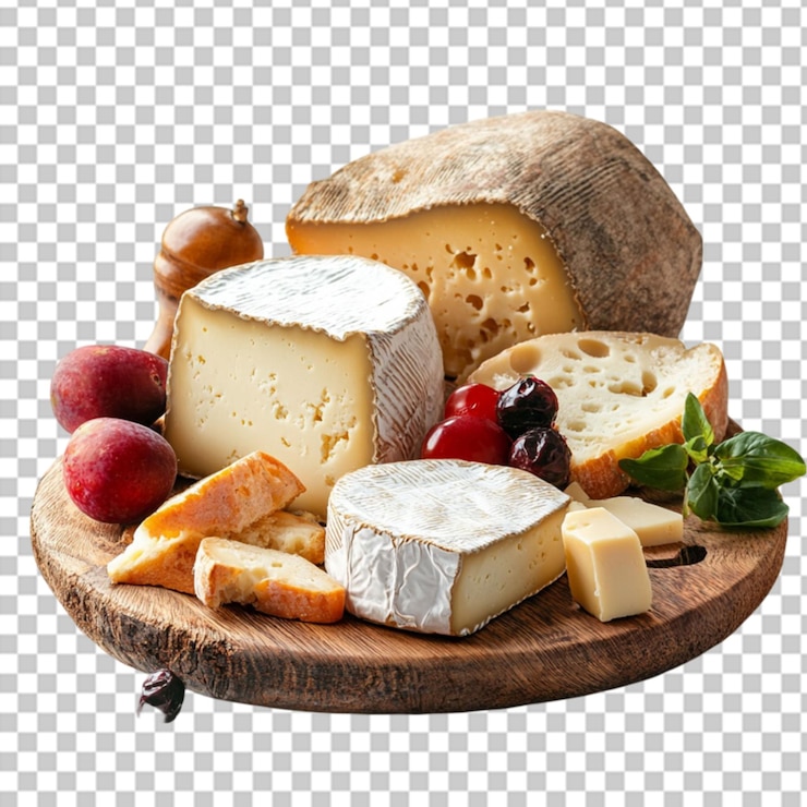 PSD formaggio su legno su sfondo bianco