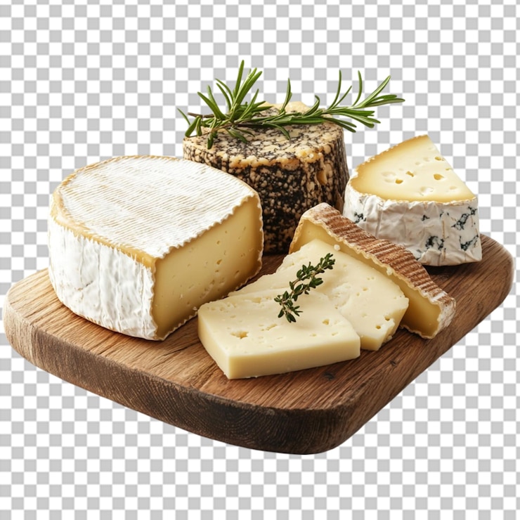 PSD formaggio su legno su sfondo bianco