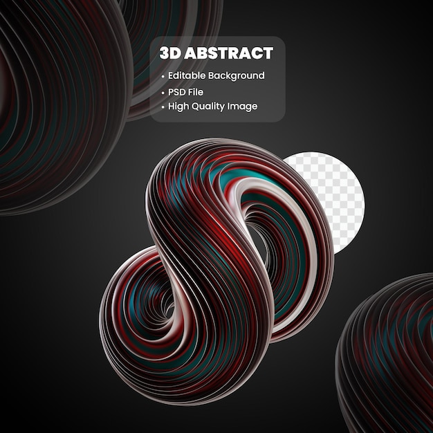 Formas abstractas 3D modernas con diseño editable