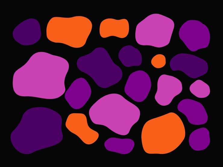 PSD formas abstractas coloridas fluidas dibujadas a mano formas orgánicas forma vectorial elemento sin costuras