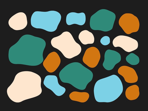 formas abstractas coloridas fluidas dibujadas a mano formas orgánicas forma vectorial elemento sin costuras