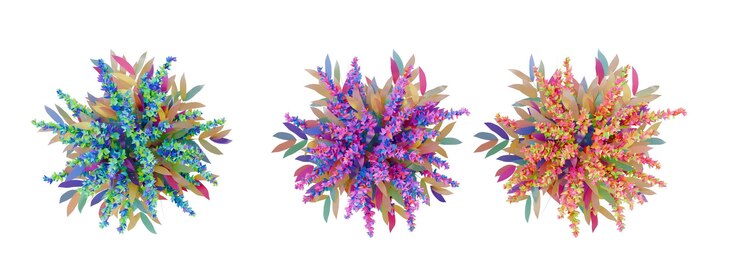 PSD formas coloridas 3d abstratas em fundo preto