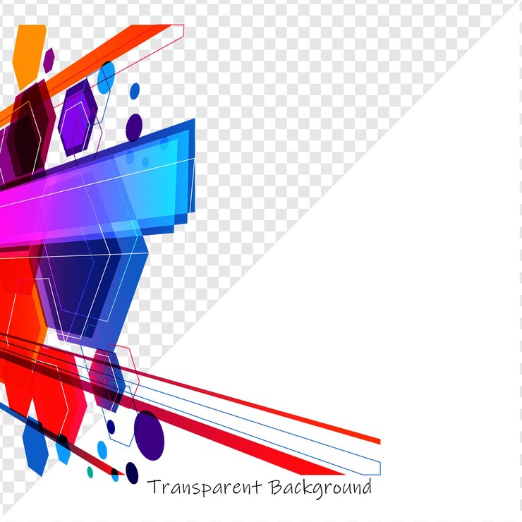 PSD formas geométricas abstratas com fundo transparente