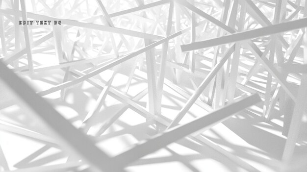 Formas geométricas blancas abstractas líneas de intersección caóticas 3D renderizar sombras textura de fondo claro