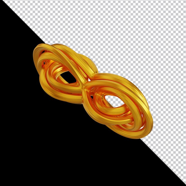 PSD formas geométricas doradas en composición 3d abstracta