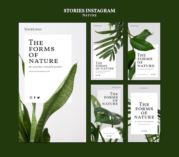 PSD formas de la naturaleza instagram stories