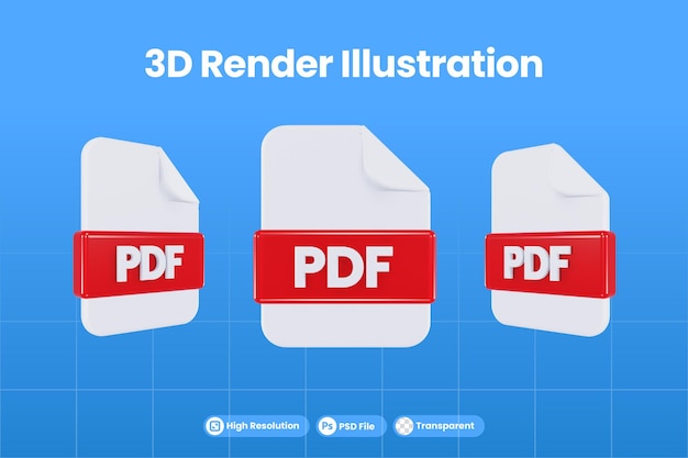 format de fichier d'icône de rendu 3d pdf