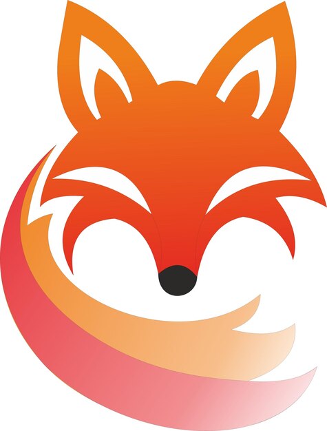PSD le format psd du logo fox peut facilement ajuster les couleurs et les tailles sans perte de qualité