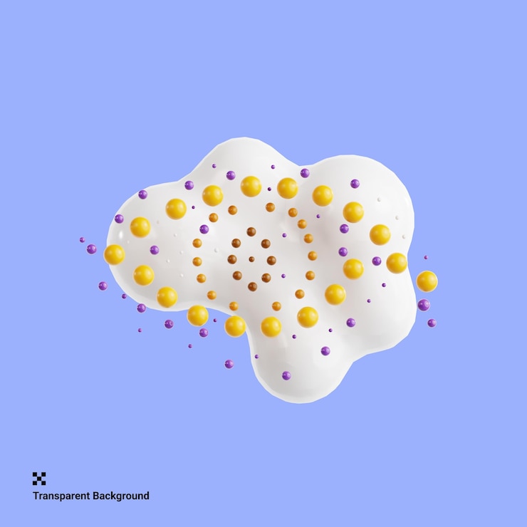 PSD formation de nébuleuse colorée dans le style d'icône 3d