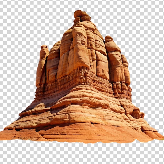 PSD formation rocheuse du désert isolée sur un fond transparent