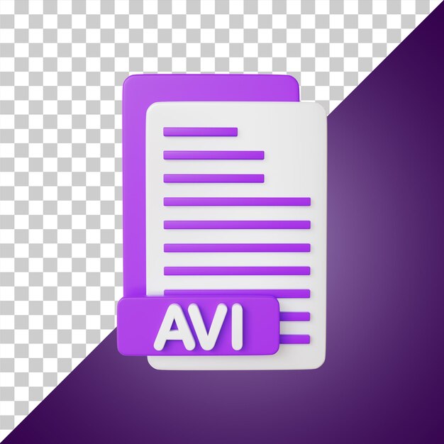 Formato de archivo AVI Representación 3d
