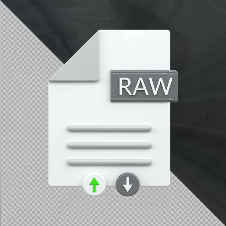 PSD formato de archivo de documentos icono raw icono de interfaz de usuario de estilo 3d descargando el concepto de documento 3d brillante