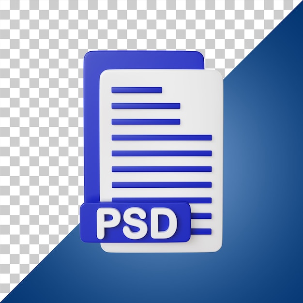 Formato de archivo PSD Representación 3d