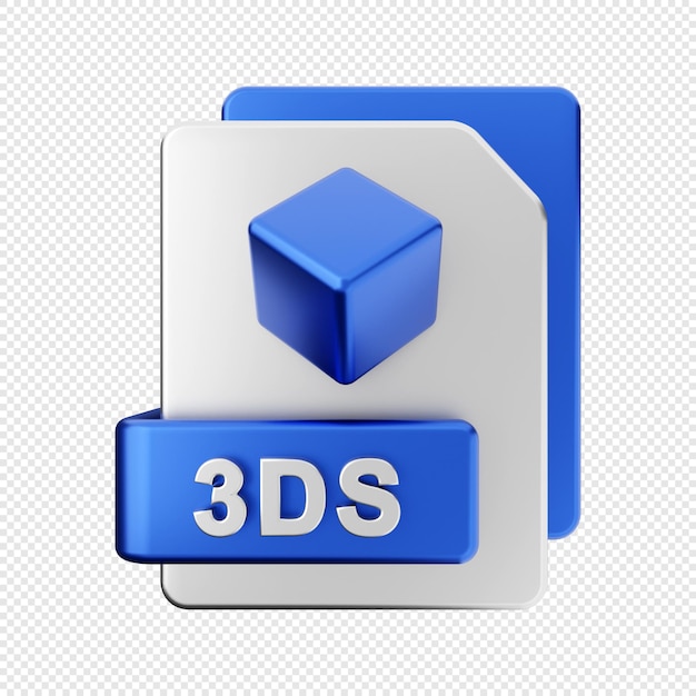 Formato de arquivo 3d ilustração de ícone de tipo 3ds