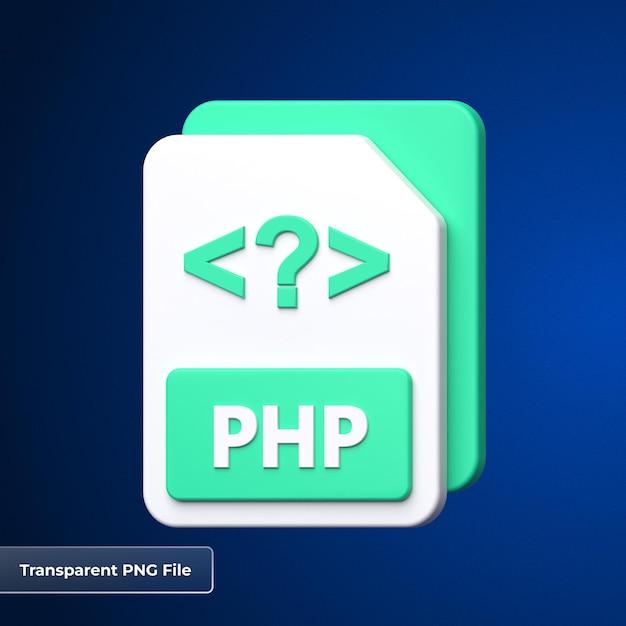 Formato de arquivo php icon 3d