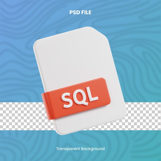 PSD formato de arquivo sql 3d definir fundo transparente