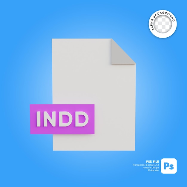 Formato de icono de archivo 3d indd