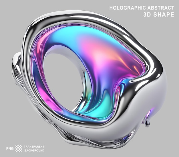 Forme 3d Holographique Abstraite