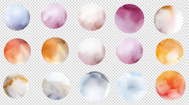 Forme d'aquarelle sur un fond transparent