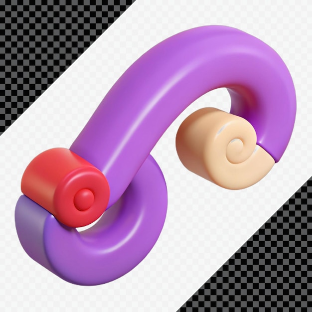 Forme astratte 3D Forme curve viola, rosse e beige