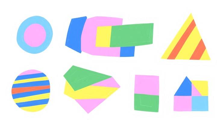 PSD forme astratte a colori pastello