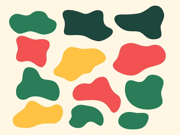forme astratte colorate forme fluide disegnate a mano forme organiche forme vettoriali elementi creativi senza cuciture