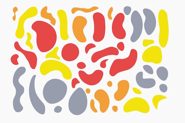 forme astratte colorate forme fluide disegnate a mano forme organiche forme vettoriali elementi senza cuciture