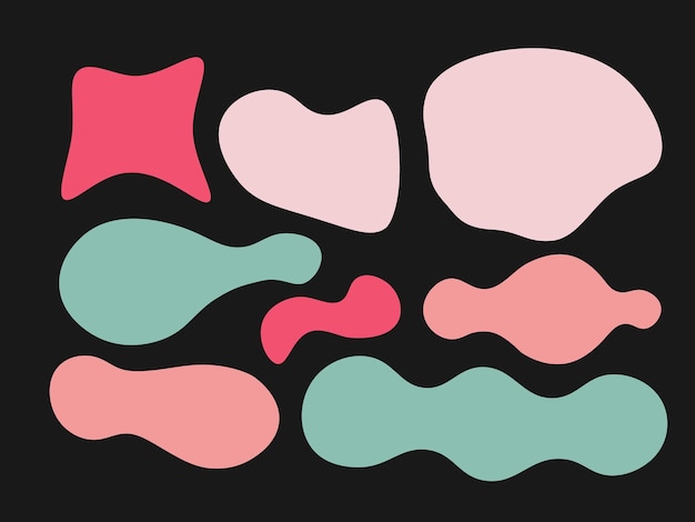 forme astratte colorate forme fluide disegnate a mano forme organiche forme vettoriali elementi senza cuciture