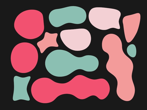 forme astratte colorate forme fluide disegnate a mano forme organiche forme vettoriali elementi senza cuciture