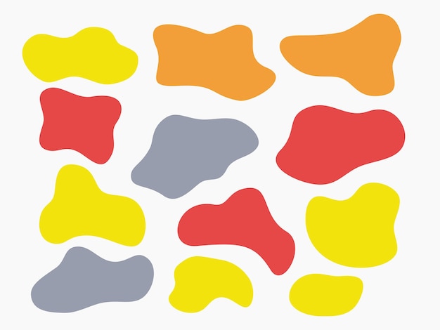 forme astratte colorate forme fluide disegnate a mano forme organiche forme vettoriali elementi senza cuciture