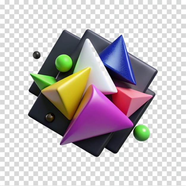 Forme geometriche 3D colorate