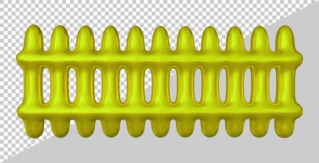 Forme géométrique de conception de clôture en rendu 3d